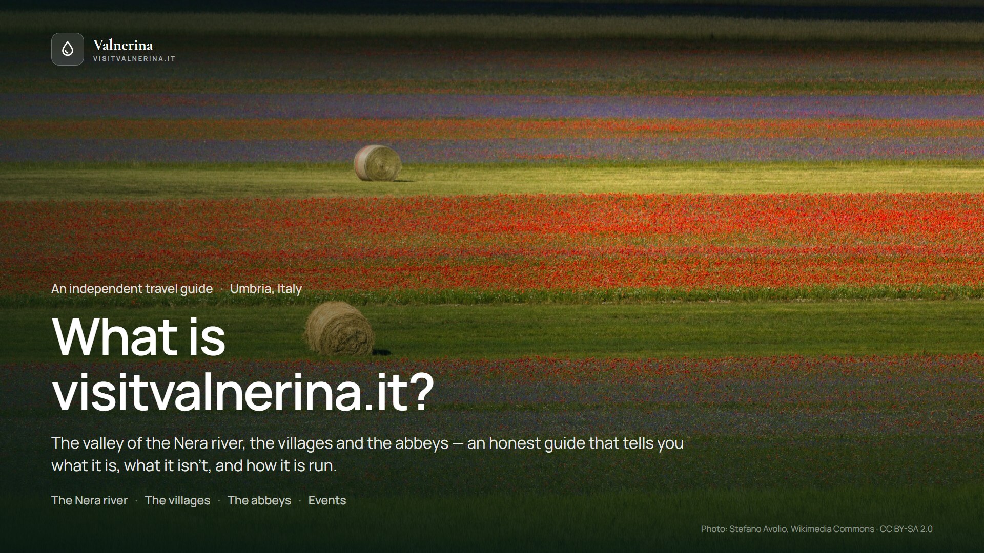 What is visitvalnerina.it? An independent guide to the Nera valley